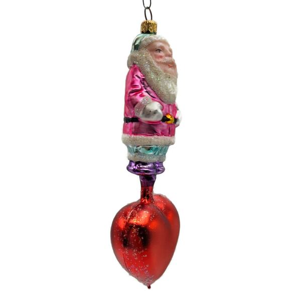Christopher Radko Heartfelt Santa Claus Red Heart Valentines Christmas Ornament - Picture 4 of 10